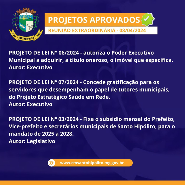 PROJETOS APROVADOS 