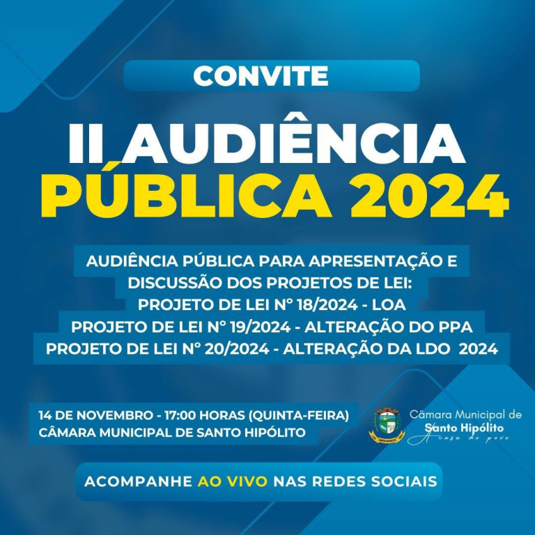 2º AUDIÊNCIA PÚBLICA 2024